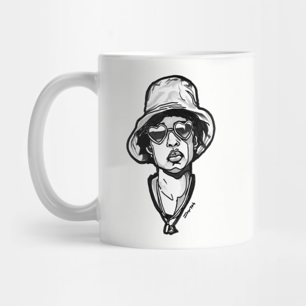 Dej Loaf with Sunglasses and Hat by sketchnkustom